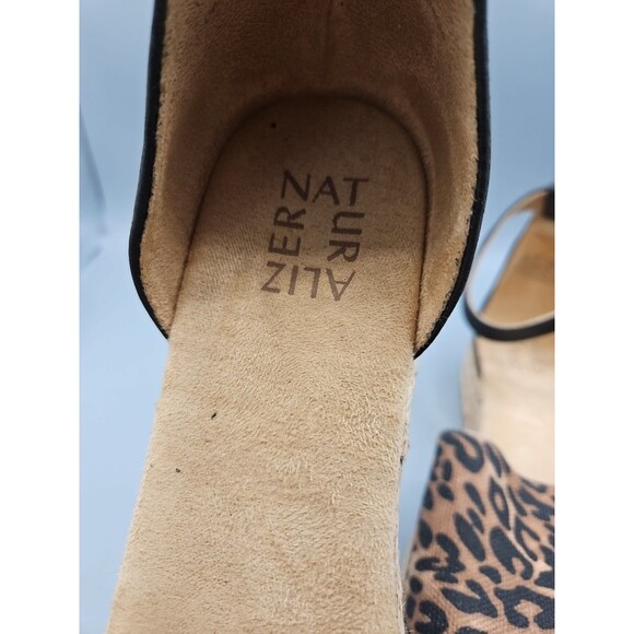 Naturalizer Strappy Wrap Platform Leopard Leo Print Wedge Sandals Heel Size 9 - Picture 12 of 12